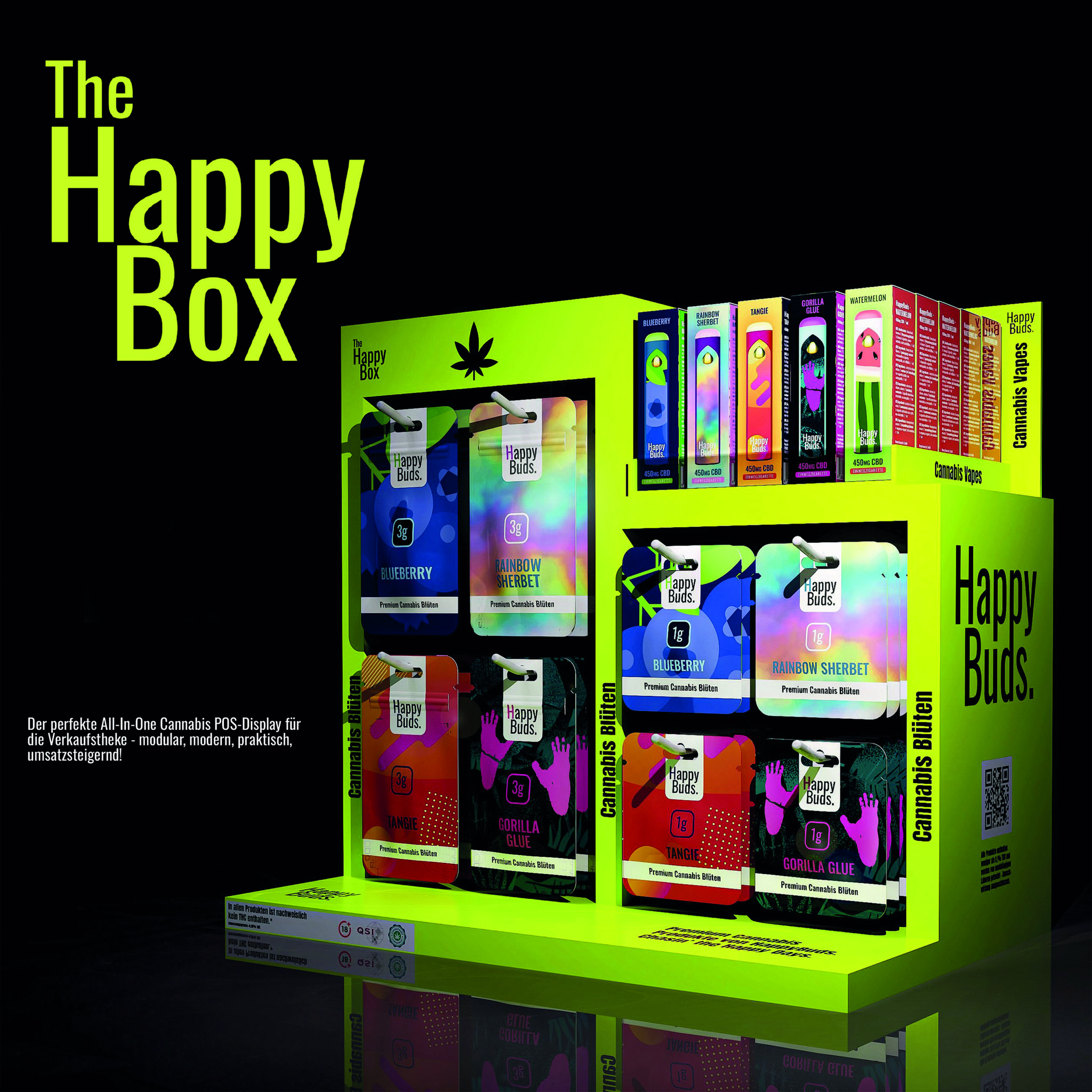 Bild von Happy Box Weed & Vape - Blüten Display + Vape Modul