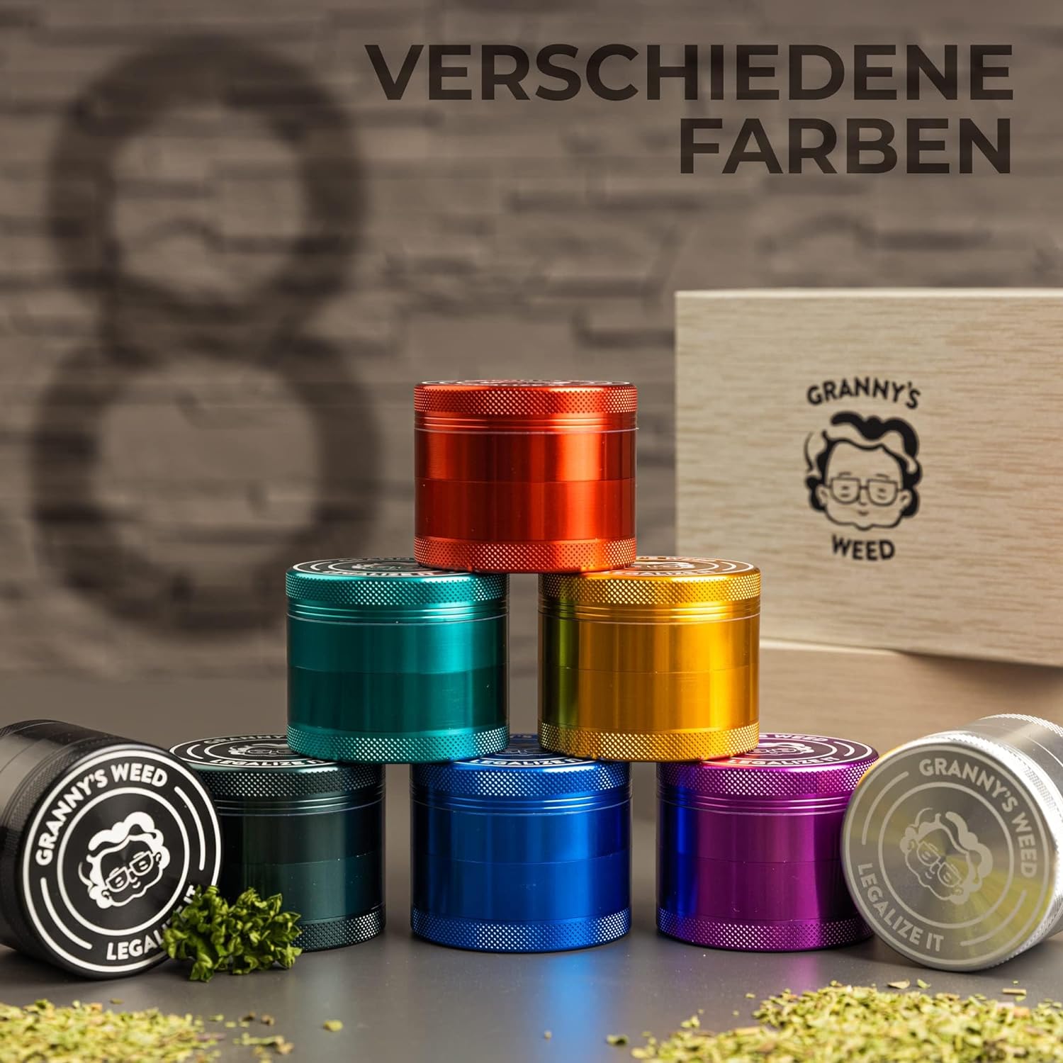 Bild von Premium Aluminium Grinder | 4-teilig | Grün