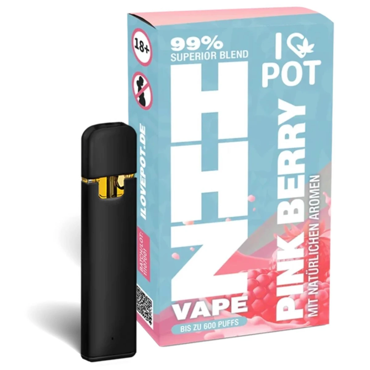 Bild von I LOVE POT 99% HHZ Pink Berry Superior Blend Einweg Vape