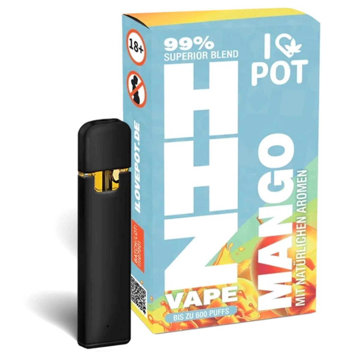 Bild von I LOVE POT 99% HHZ Mango Superior Blend Einweg Vape