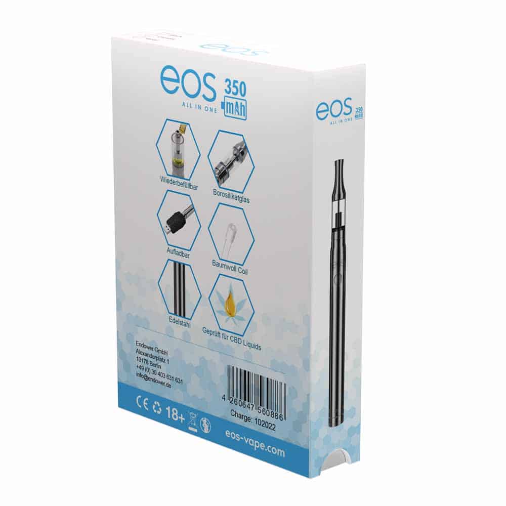 Bild von eos Vape Pen mit 350mAh Batterie und Kartusche