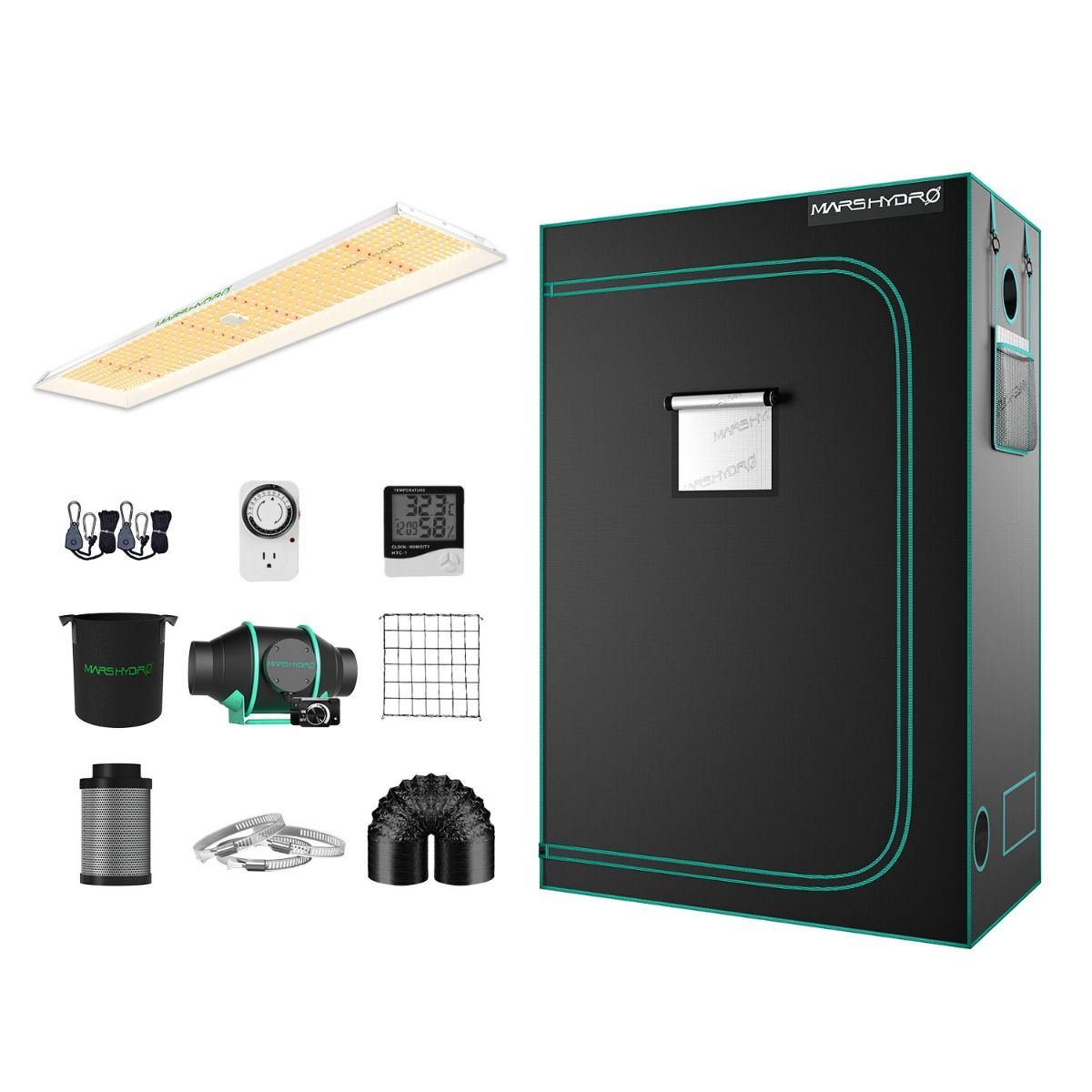Bild von MARS HYDRO TSL 2000 LED GROW LIGHT + 2'X4'(60X120CM) INDOOR COMPLETE GROW TENT KITS